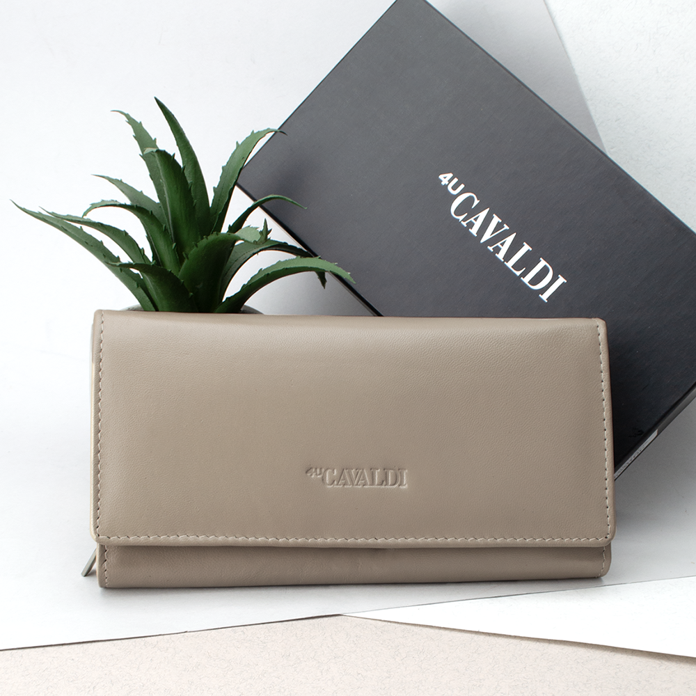 Кошелек женский кожаный Cavaldi RD-12-GCL классический Бежевый (2032048200)