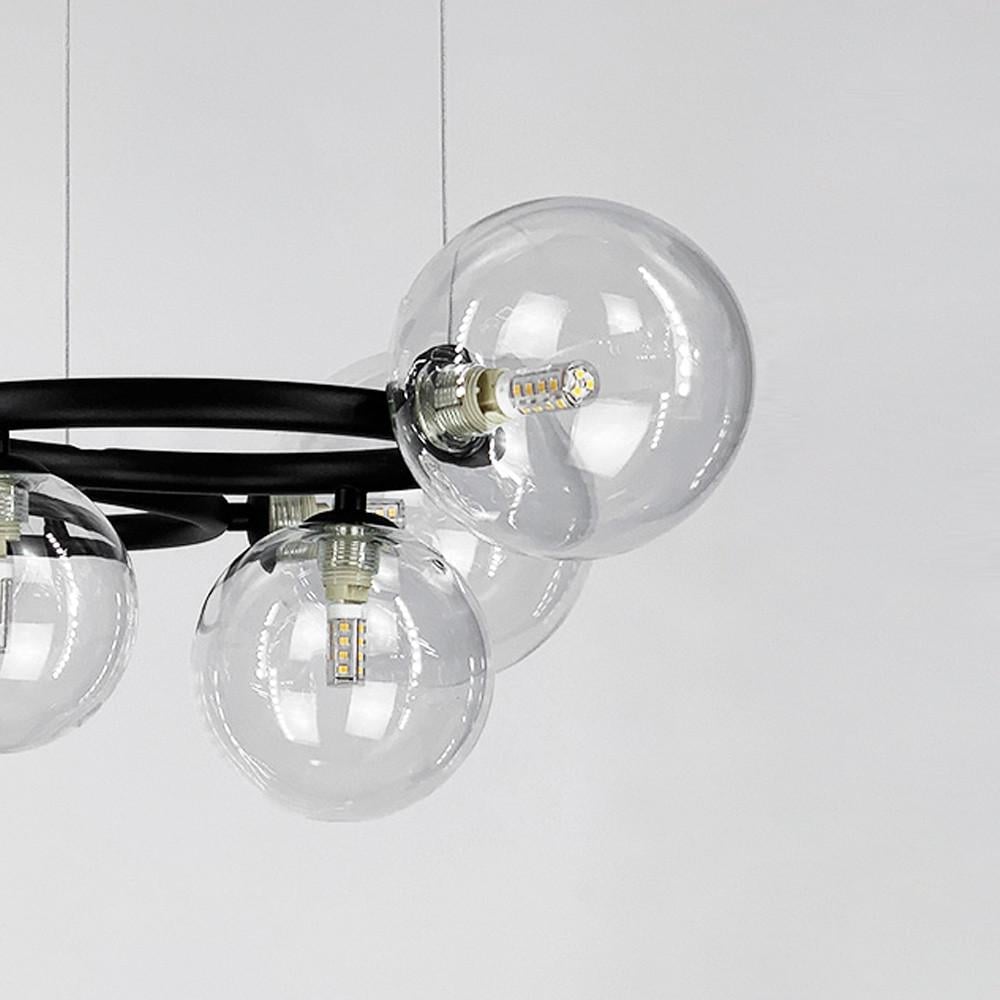 Люстра Gorizia на 12 прозорих плафонів Чорний (sg 44/12 bk/cl) - фото 2 Люстра Gorizia на 12 прозорих плафонів Чорний (sg 44/12 bk/cl) - фото 2