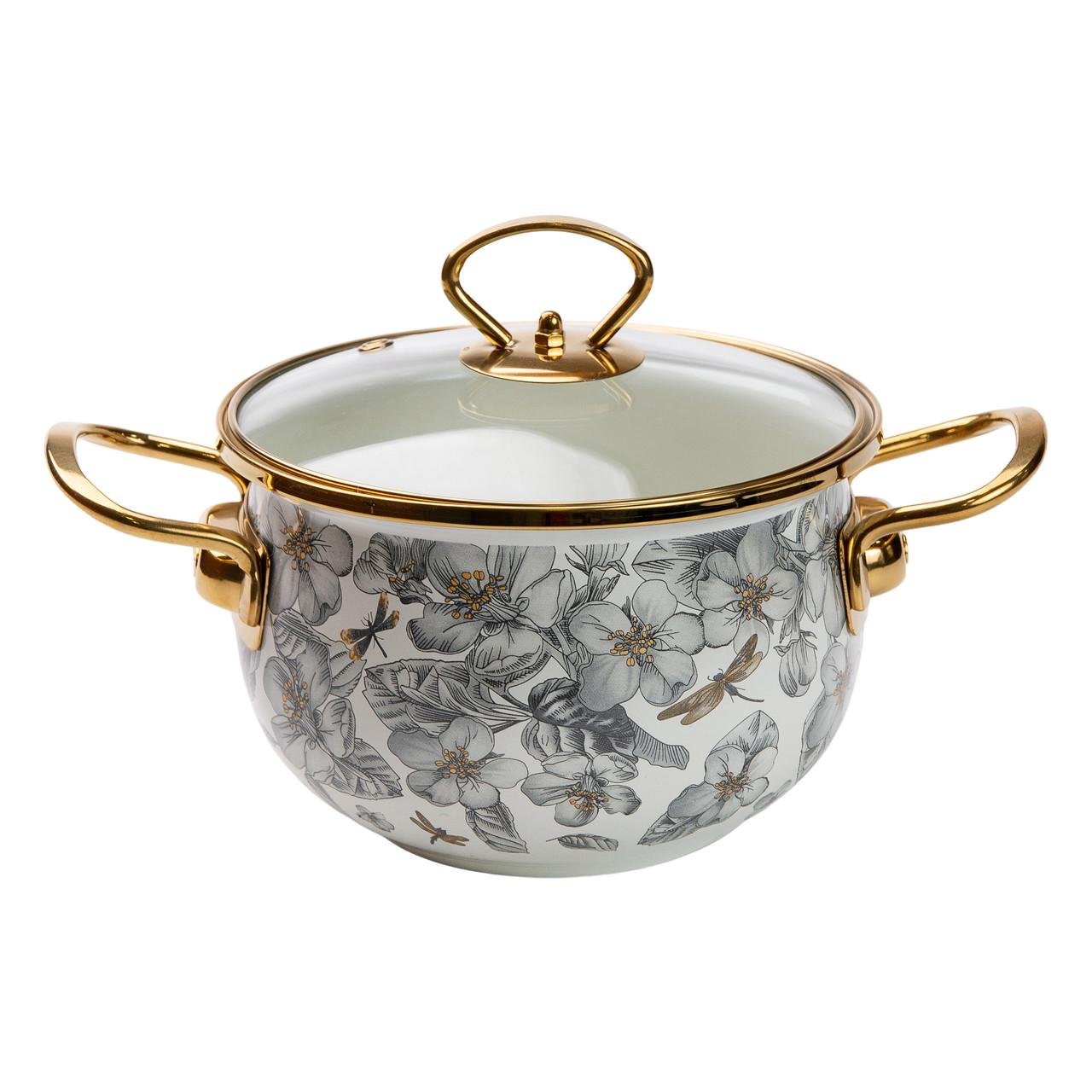 Кастрюля эмалированная для газовых/электрических и индукционных плит 2 л (5015)