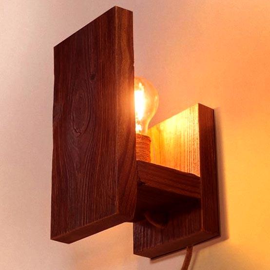 Світильник настінний з дерева Сайлом Савоярді (БРА-001115)