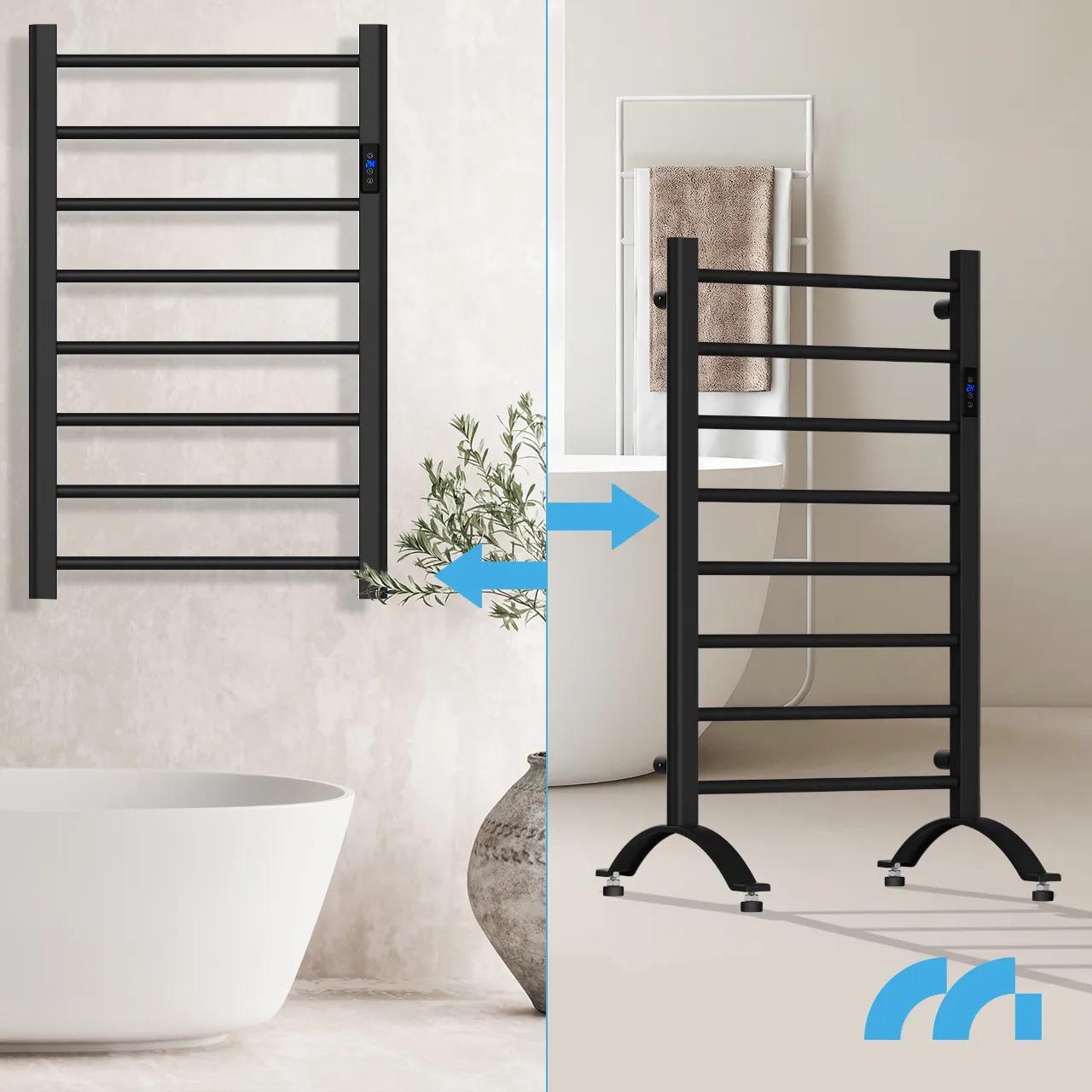 Електрична рушникосушка Maltec з термостатом і таймером 2в1 200W Black (BH200W) - фото 6