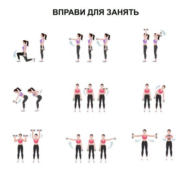 Набор виниловых гантелей Newt Vinyl Dumbbell Set на подставке 6 шт. (NE-VIN-124_newt_NM) - фото 4