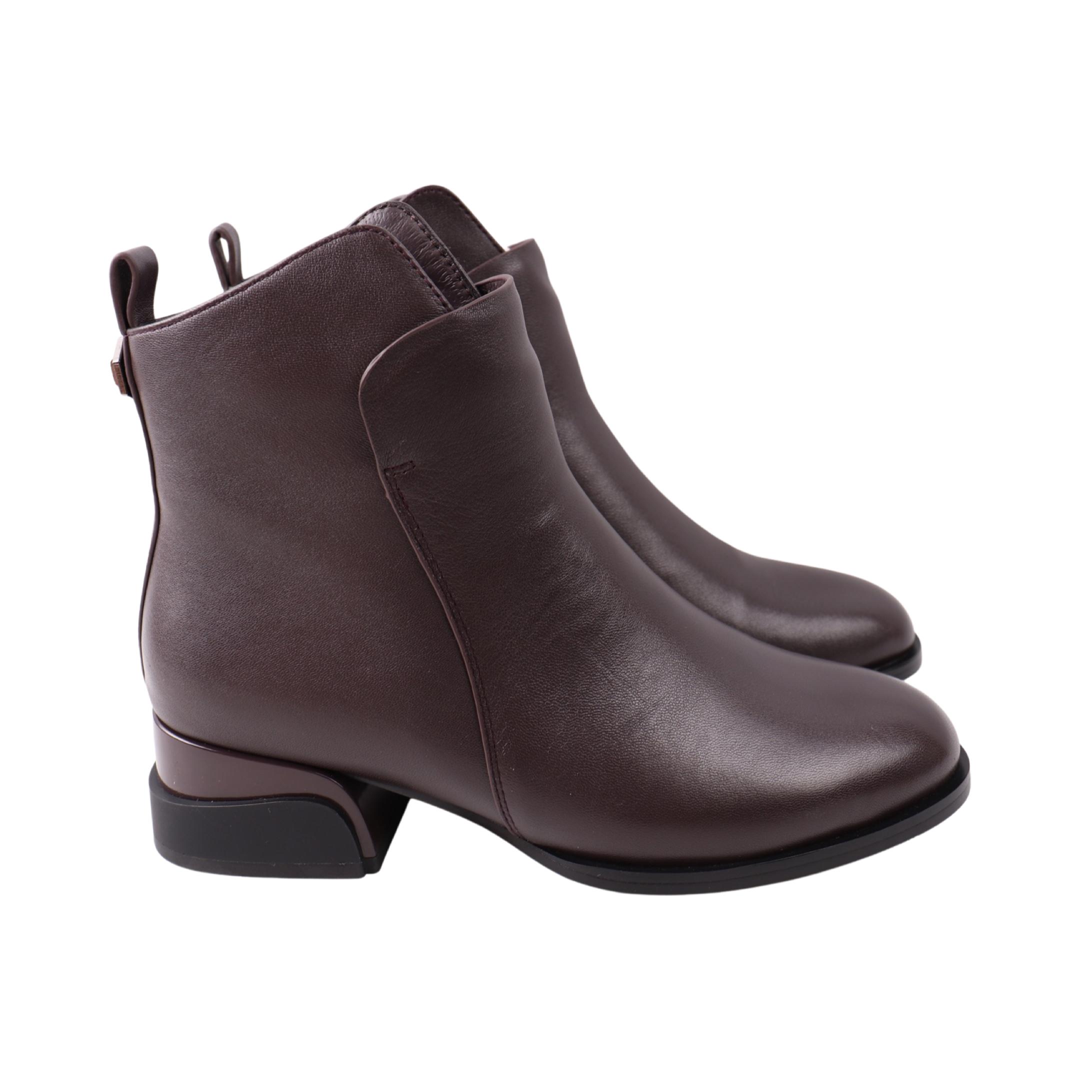 Ботинки женские Velly натуральная кожа р. 35 Баклажанный (131-23DH)