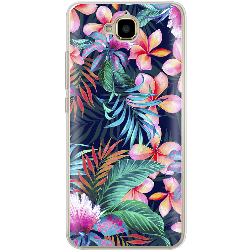 Чохол Boxface Huawei Y6 Pro flowers in the tropics Прозорий силікон (25518-up1971-25518)