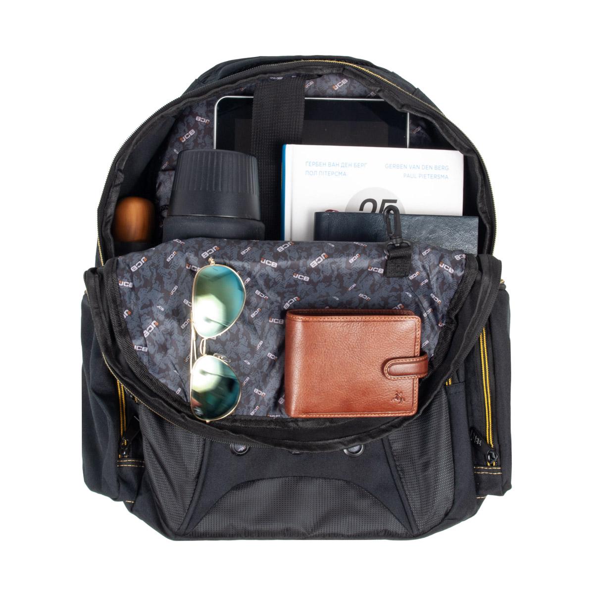 Городской рюкзак JCB BP17 Black/Yellow - фото 10