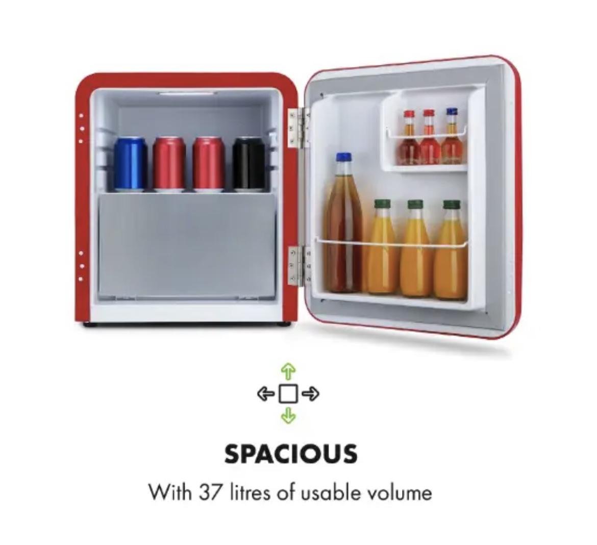 Міні-холодильник KLARSTEIN Audrey Mini з морозильною камерою LED-підсвіткою ретро-дизайном у американському стилі 37 л/5 л (10046054) - фото 2 Міні-холодильник KLARSTEIN Audrey Mini з морозильною камерою LED-підсвіткою ретро-дизайном у американському стилі 37 л/5 л (10046054) - фото 2