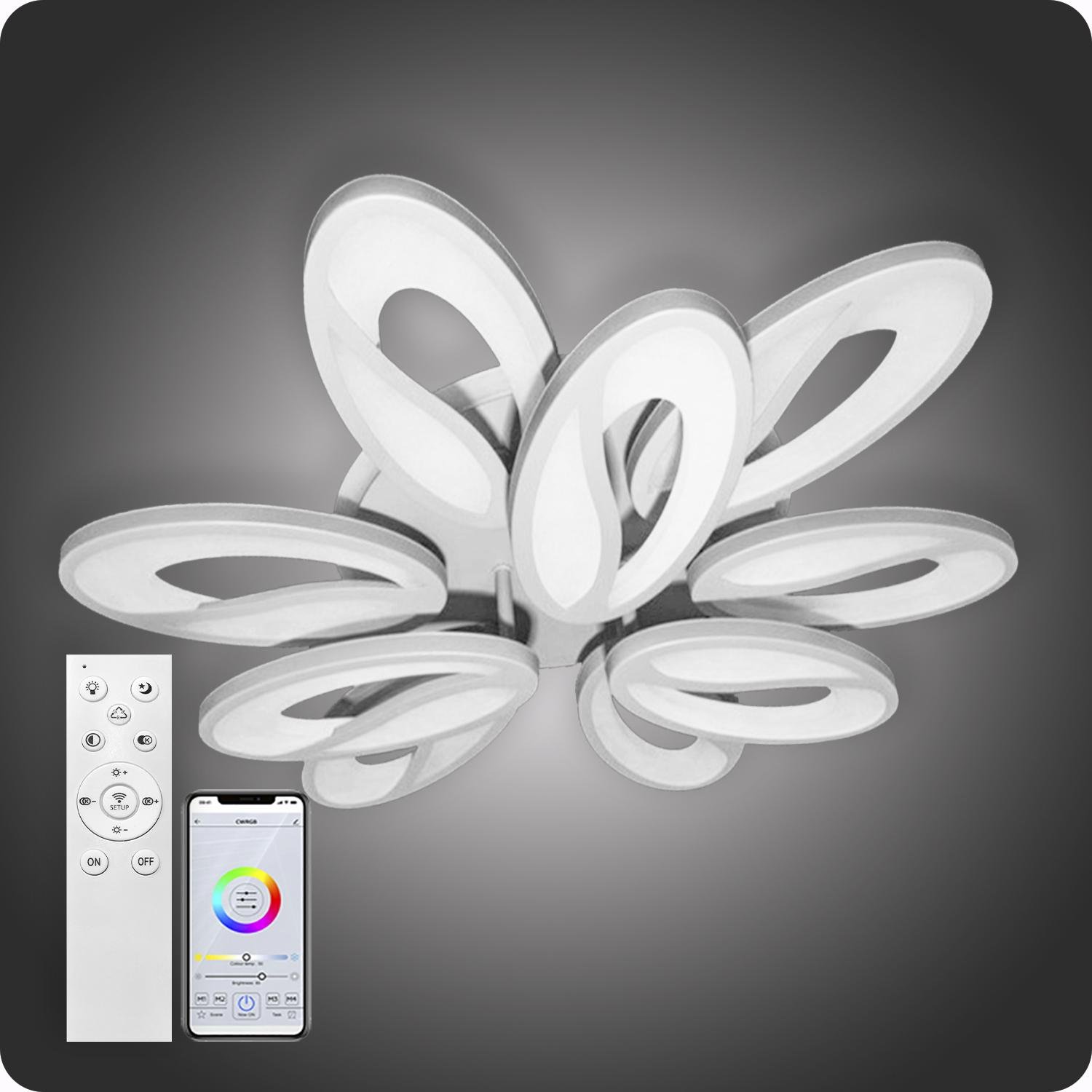 Люстра світлодіодна 517 Light 3color з пультом 180 Вт Білий (01309) - фото 5 Люстра світлодіодна 517 Light 3color з пультом 180 Вт Білий (01309) - фото 5