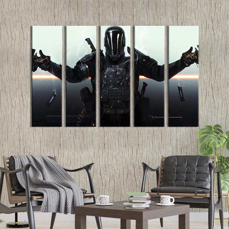 Картина на холсте Солдат из будущего 132x80 см (1432-51)