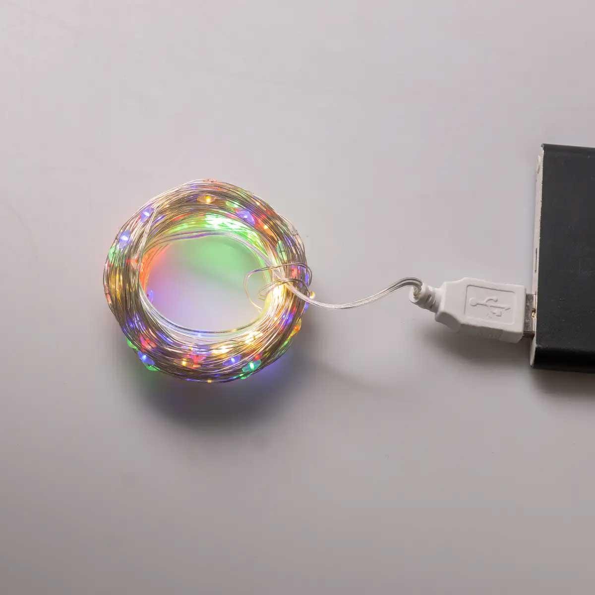 Гірлянда-роса USB на 200 LED світлодіодів крапля білий провід 20 м Різнокольоровий (5344) - фото 7 Гірлянда-роса USB на 200 LED світлодіодів крапля білий провід 20 м Різнокольоровий (5344) - фото 7