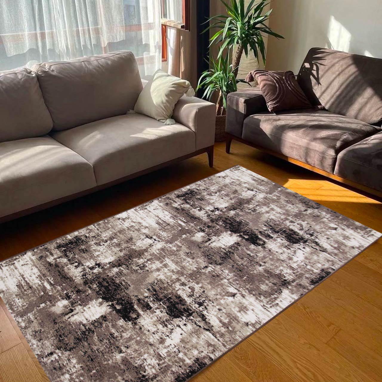 Ковер безворсовый на войлочной основе DAKARIA Print Run Эссен p13 2x2 м Коричневый/Бежевый (00-00018651) - фото 6