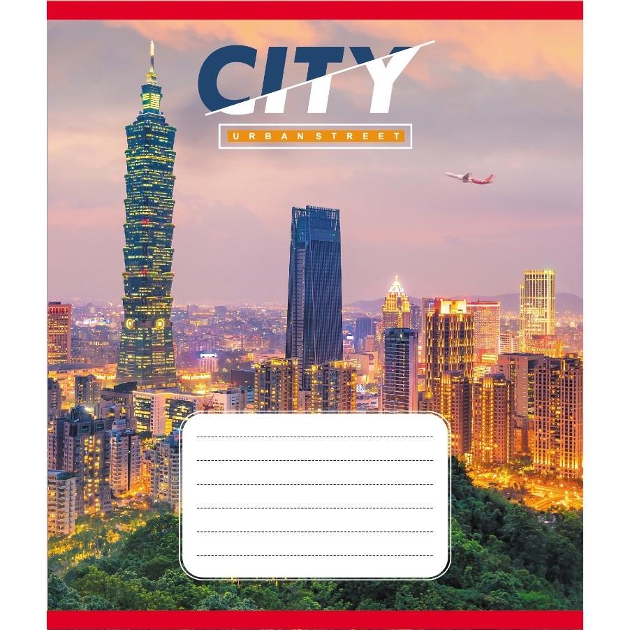 Шкільний зошит Міста 018-590539K-5 в клітинку 18 аркушів (RLT55246)