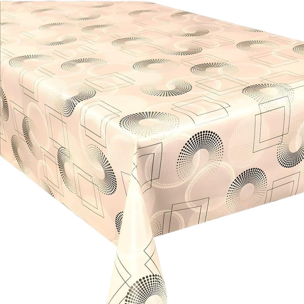 Клеенка с геометрическим рисунком Dekorama 101A 1,4х20 м Бежевый (29079751)