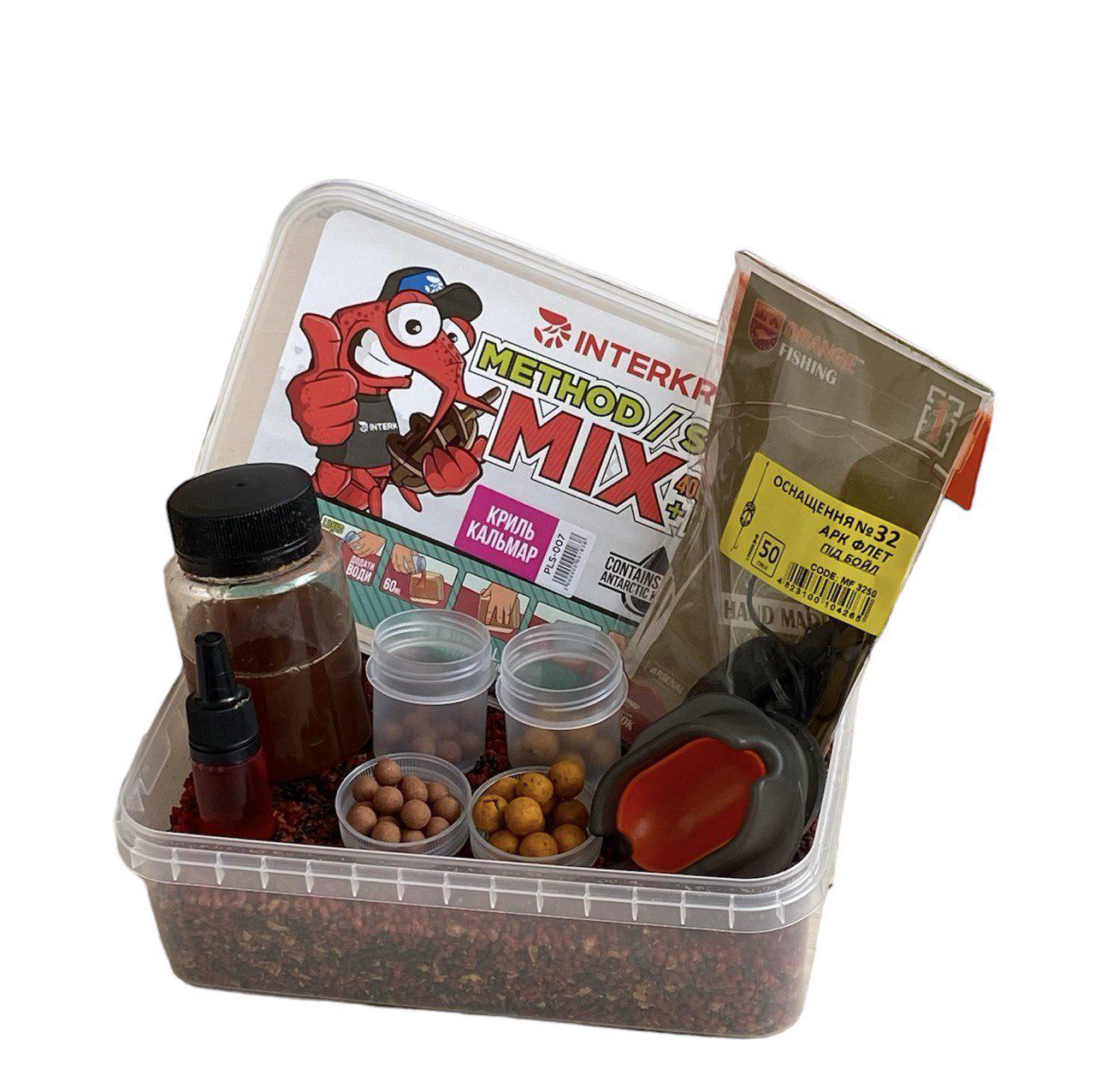 Пелетс методний INTERKRILL флет-метод мікс Кріль-кальмар 7в1 (934)
