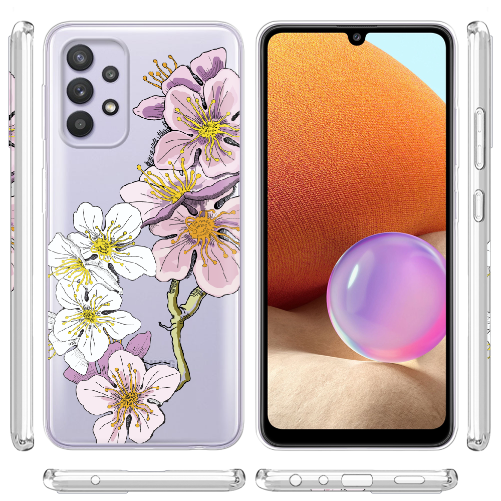 Чохол BoxFace Samsung A325 Galaxy A32 Cherry Blossom Прозорий силікон (42084-cc4-42084) - фото 3