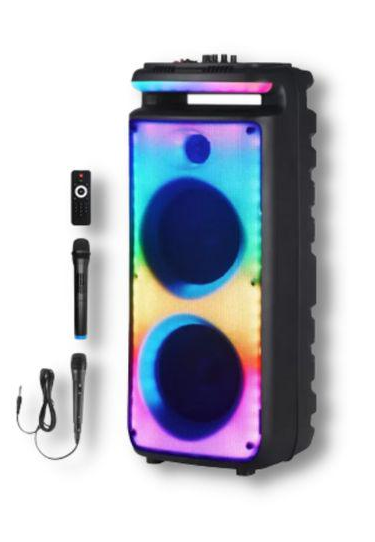 Акустическая система аккумуляторная XPRO GZ-X898 180 Вт USB/SD/FM радио/Bluetooth/2 микрофона/ДУ (MER-15688)