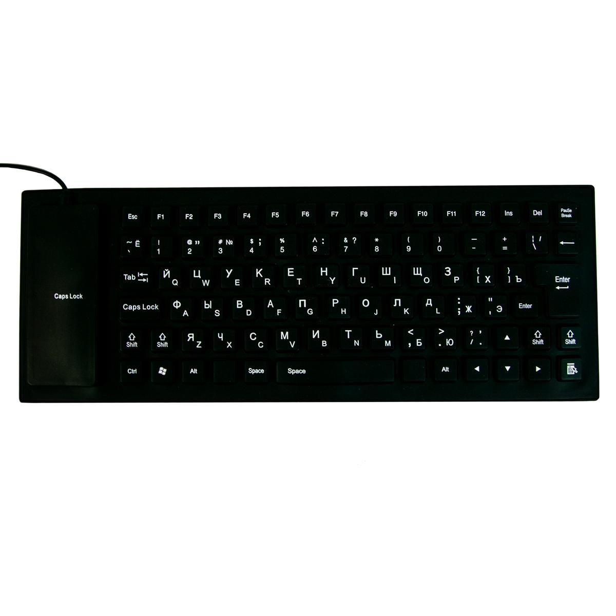 Резиновая компьютерная клавиатура Flexible Keyboard (1009018-Black)