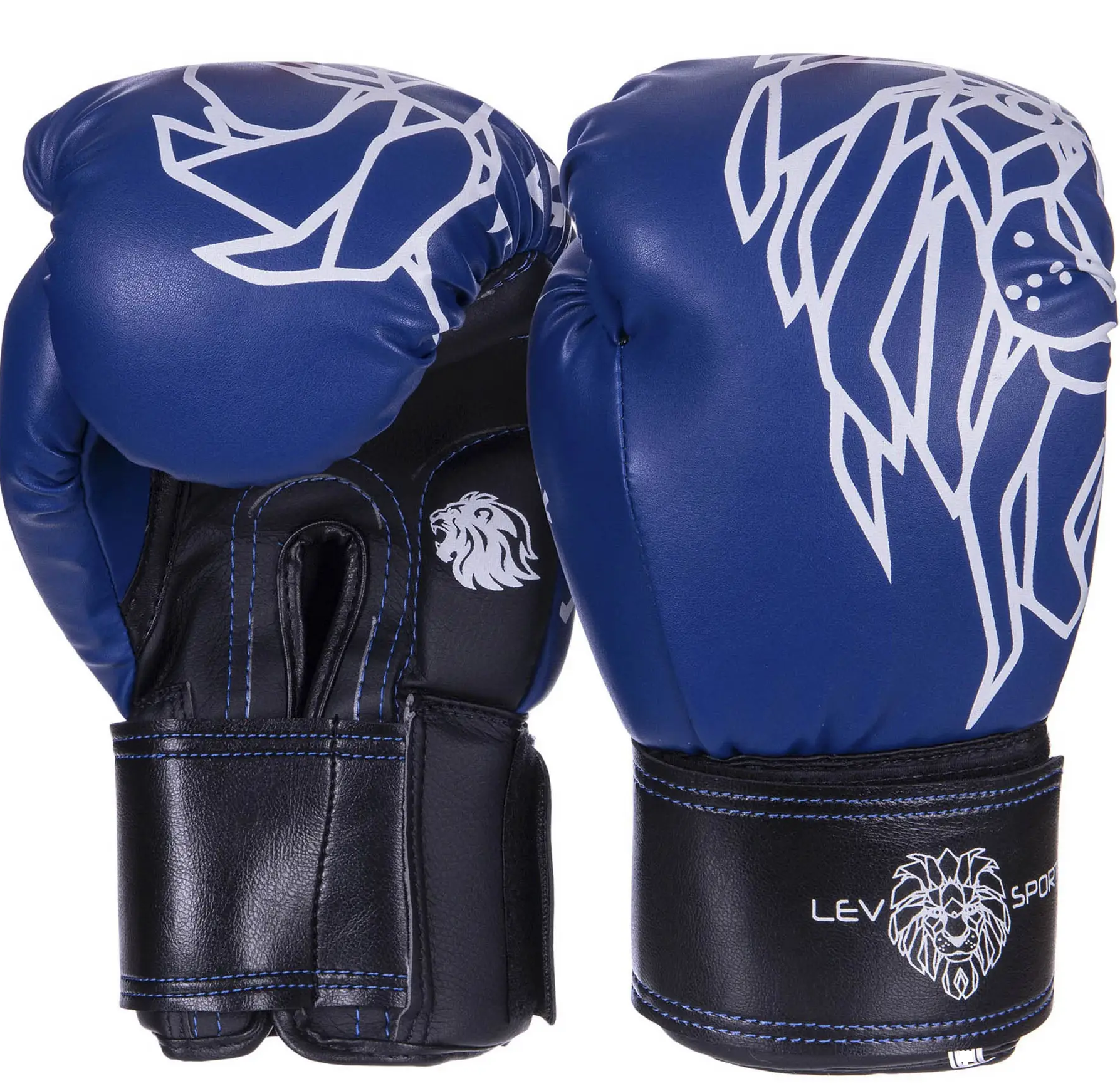 Боксерские перчатки Lev Sport TOP стрейч р. 8 Синий (8585053829352)