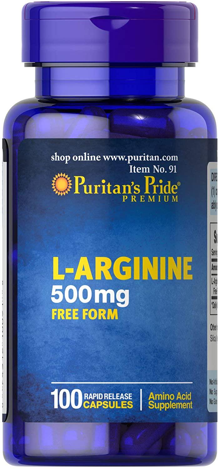 Аминокислоты Puritan's Pride L-arginine 500 mg 100 капс.