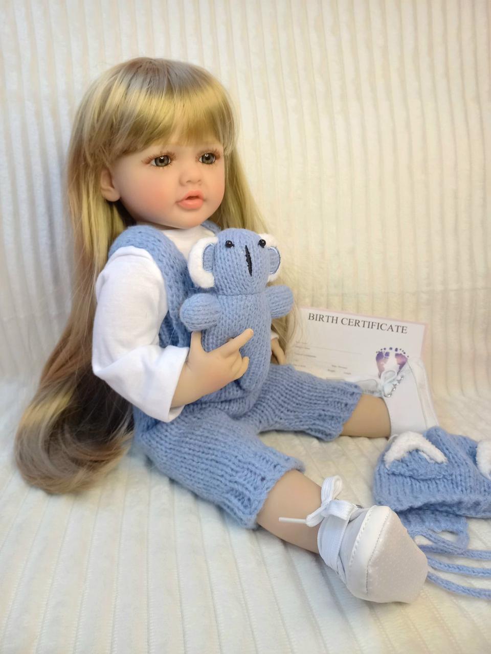Кукла Reborn Олеся винил-силиконовая с соской/бутылочкой/игрушкой 55 см (1675789146) - фото 7 Кукла Reborn Олеся винил-силиконовая с соской/бутылочкой/игрушкой 55 см (1675789146) - фото 7