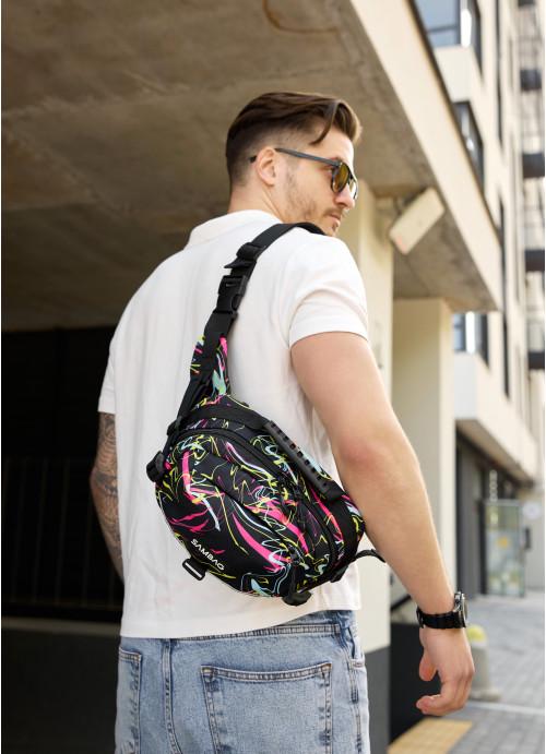 Мужская сумка Sambag Abstract тканевая через плечо (11160301517)