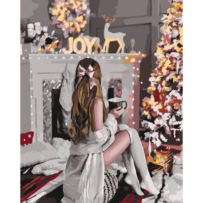 Картина по номерам Ідейка У камина 40х50 см (KHO4638)