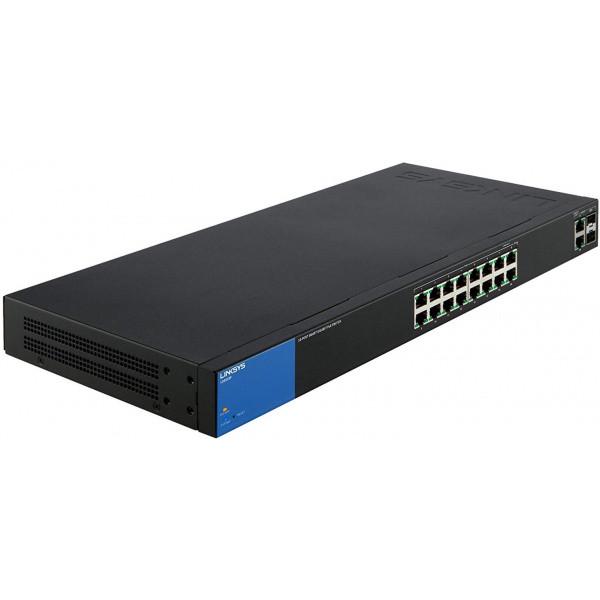 Коммутатор Linksys Свитч Smart Gigabit PoE+ Switch 18-Port with 16 PoE+ Ports (LGS318P) - фото 2