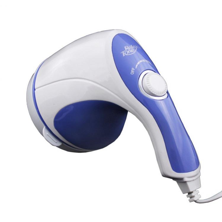 Электромассажер ручной Relax Tone 25W 4 насадки Blue/White (349) - фото 2 Электромассажер ручной Relax Tone 25W 4 насадки Blue/White (349) - фото 2