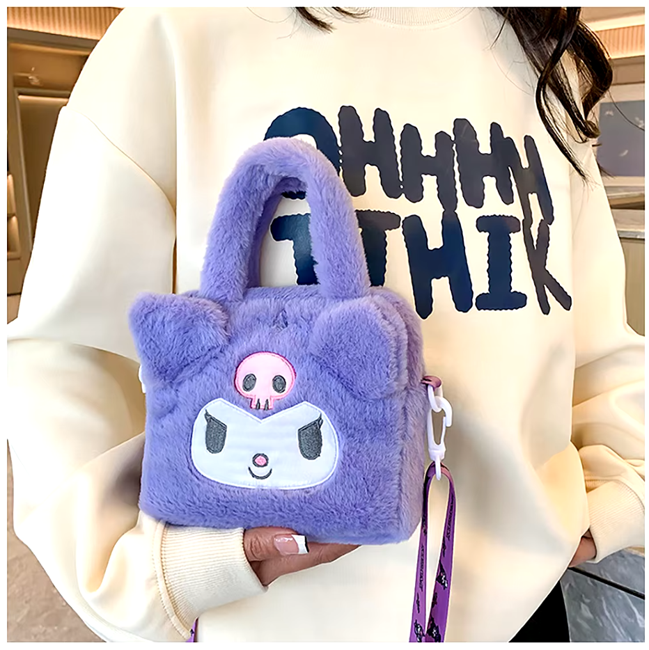 Сумка детская Куроми плюшевая Фиолетовый (102) - фото 2 Сумка детская Куроми плюшевая Фиолетовый (102) - фото 2