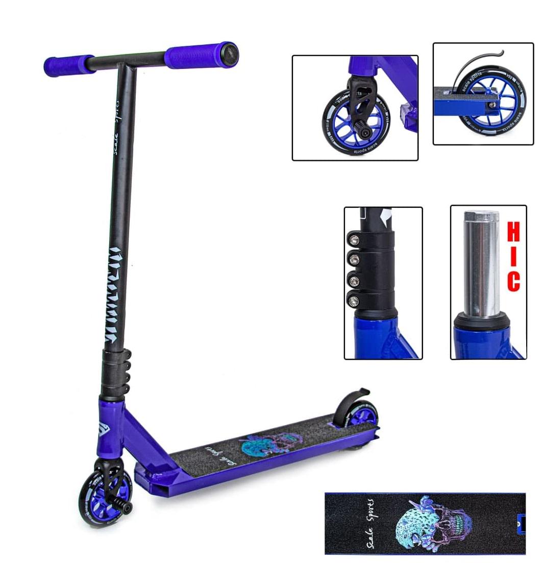 Самокат трюковий Scale Sports Leopard/Skull Dark Blue (158825427) - фото 3 Самокат трюковий Scale Sports Leopard/Skull Dark Blue (158825427) - фото 3