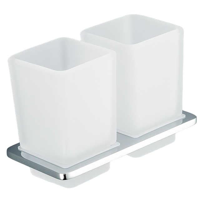 Стакан для зубних щіток Frap F1808 подвійний Хром (132500)