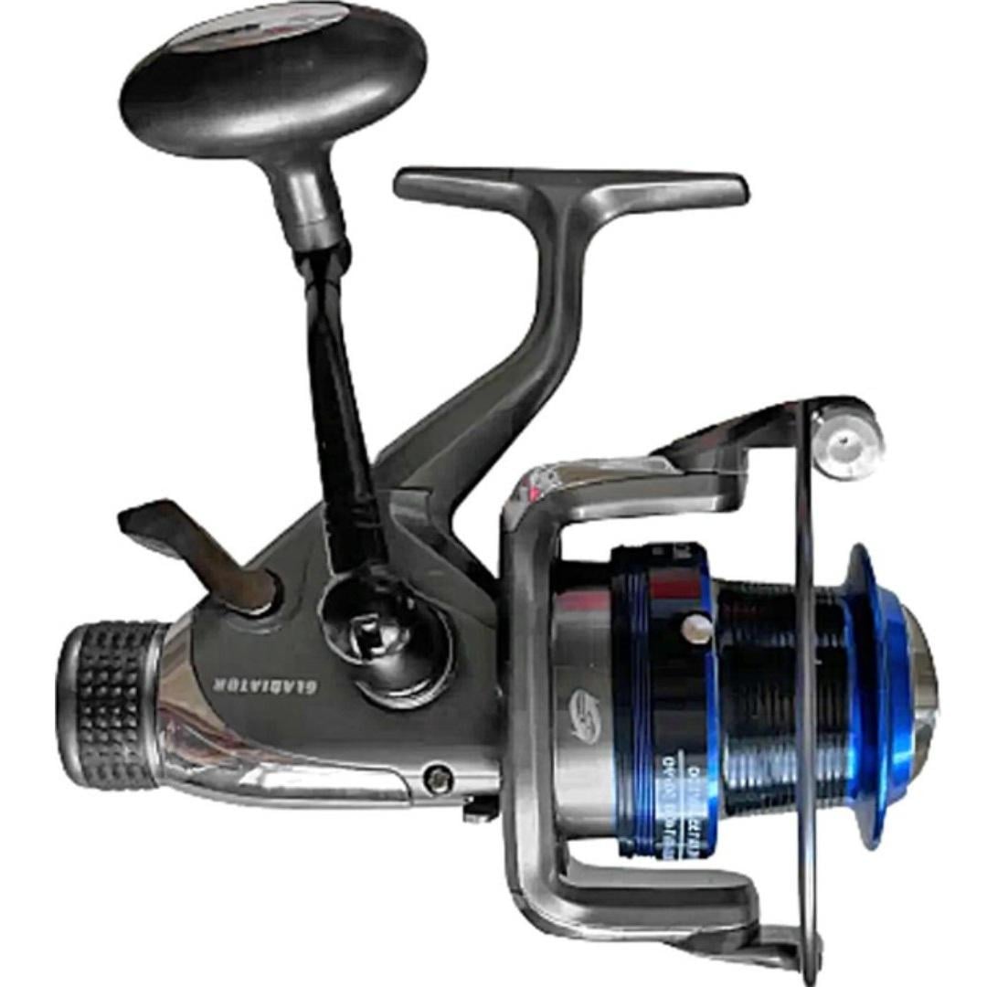 Котушка безінерційна Gladiator Roby 6000 для фідерної та донної риболовлі Сірий з байтранером (Roby 6000)