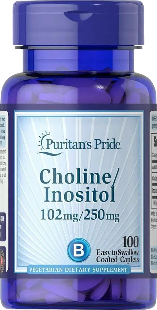Добавка Холин и Инозитол Puritans Pride Choline Bitartrate Inositol 102 мг/250 мг 100 caplets Добавка Холин и Инозитол Puritans Pride Choline Bitartrate Inositol 102 мг/250 мг 100 caplets