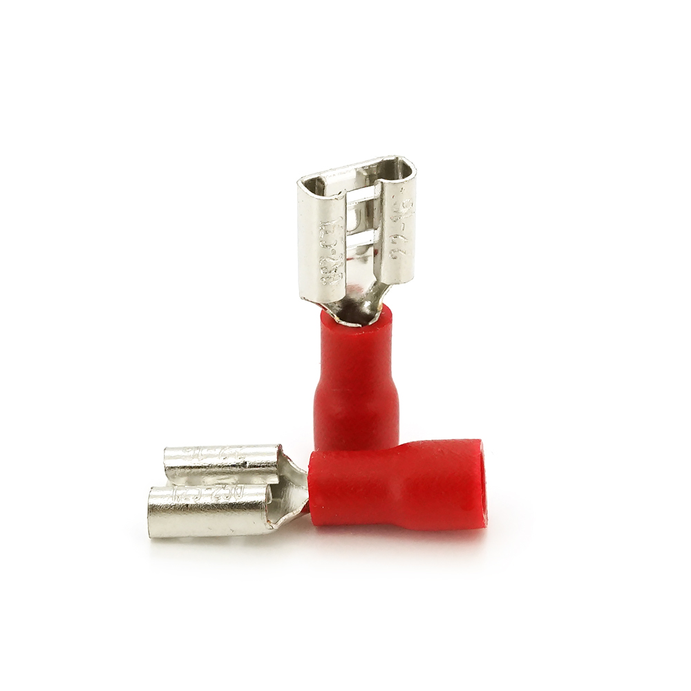 Роз'єм вібростійкий плоский FDD1,25-250 дріт 0,5-1,5 ізольований 10А латунь 100 шт. (YUT_V3226)