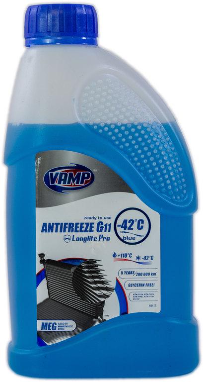 Охолоджуюча рідина Антифриз ВАМП Ct11 Ct11 МЕГ -42°С 1 л синій (000040420)