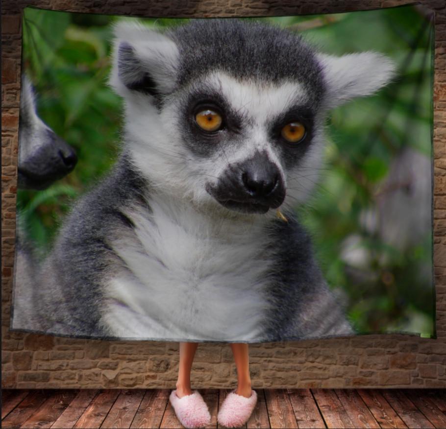 Плед с 3D принтом Лемур 150x200 см (epi_1778)
