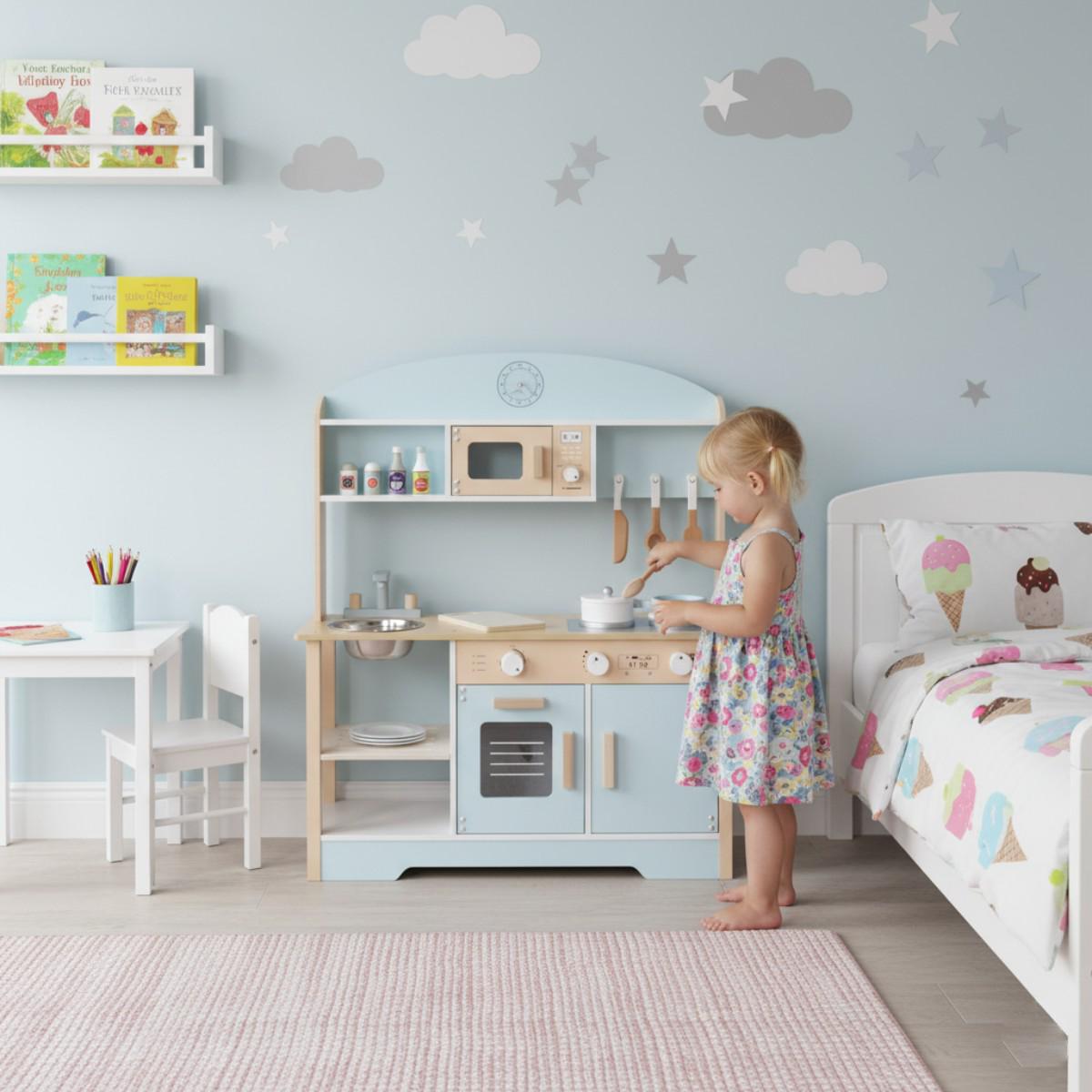 Детская деревянная кухня Мечта шефа с аксессуарами Blue (2810815509) - фото 4