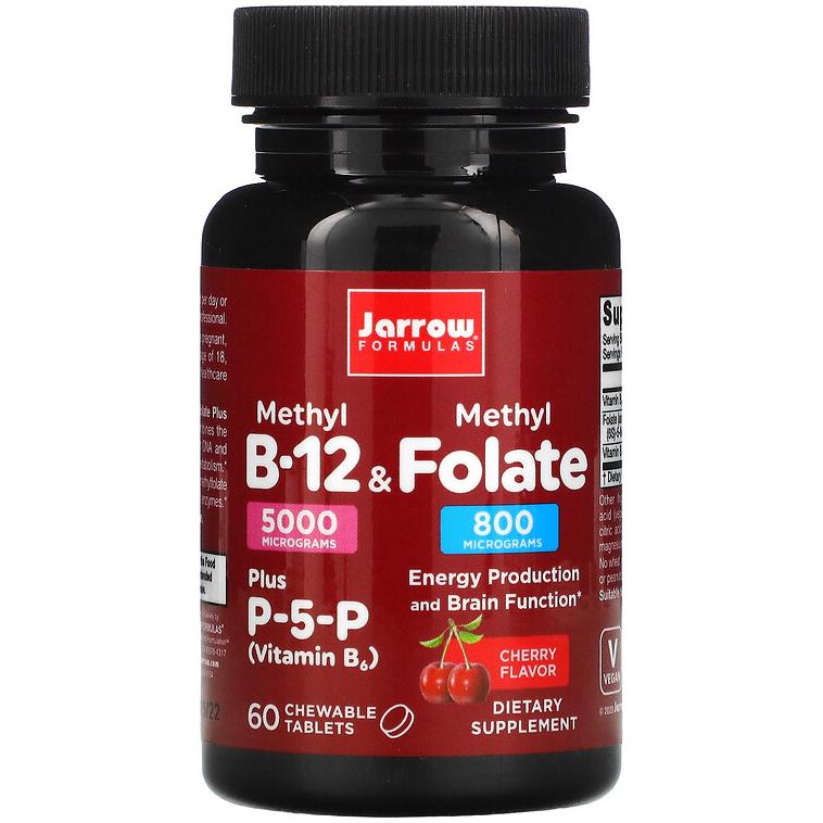 Метил B12 и метилфолат Jarrow Formulas Methyl B12 & Methyl Folate с В6 вишневый вкус 60 леденцов (1081093887) - фото 1 Метил B12 и метилфолат Jarrow Formulas Methyl B12 & Methyl Folate с В6 вишневый вкус 60 леденцов (1081093887) - фото 1