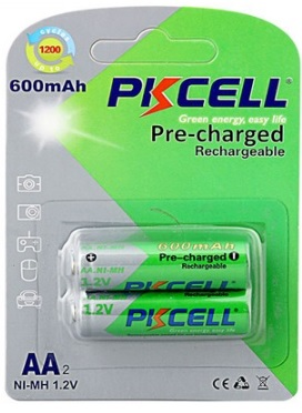 Набор аккумуляторов PKCELL 1,2V AA 600 mAh NiMH 2 шт. (26025759)