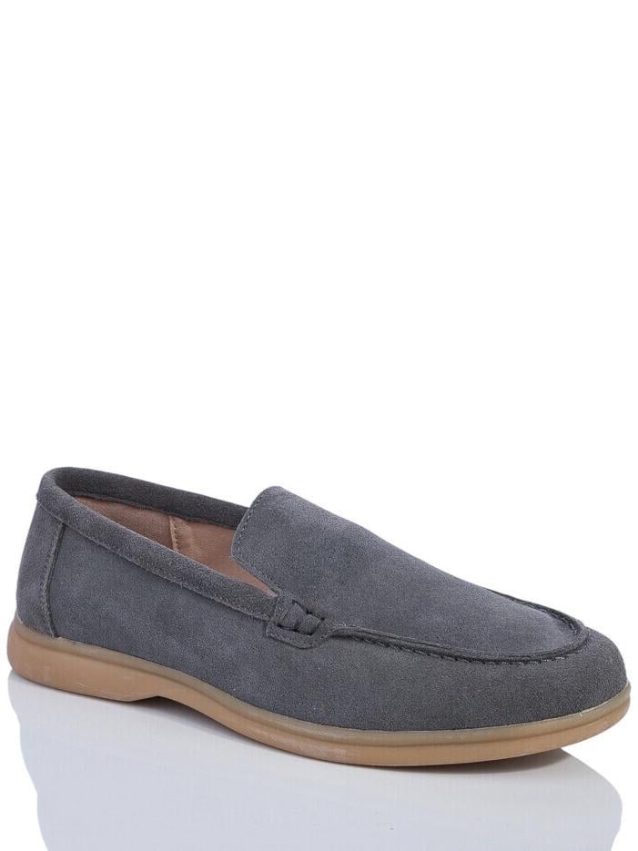 Лоферы замшевые Hengji N335-2 р. 40 Графитовый