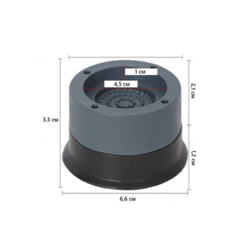 Подставки антивибрационные под стиральную машинку универсальные 4 шт. (2233) - фото 4