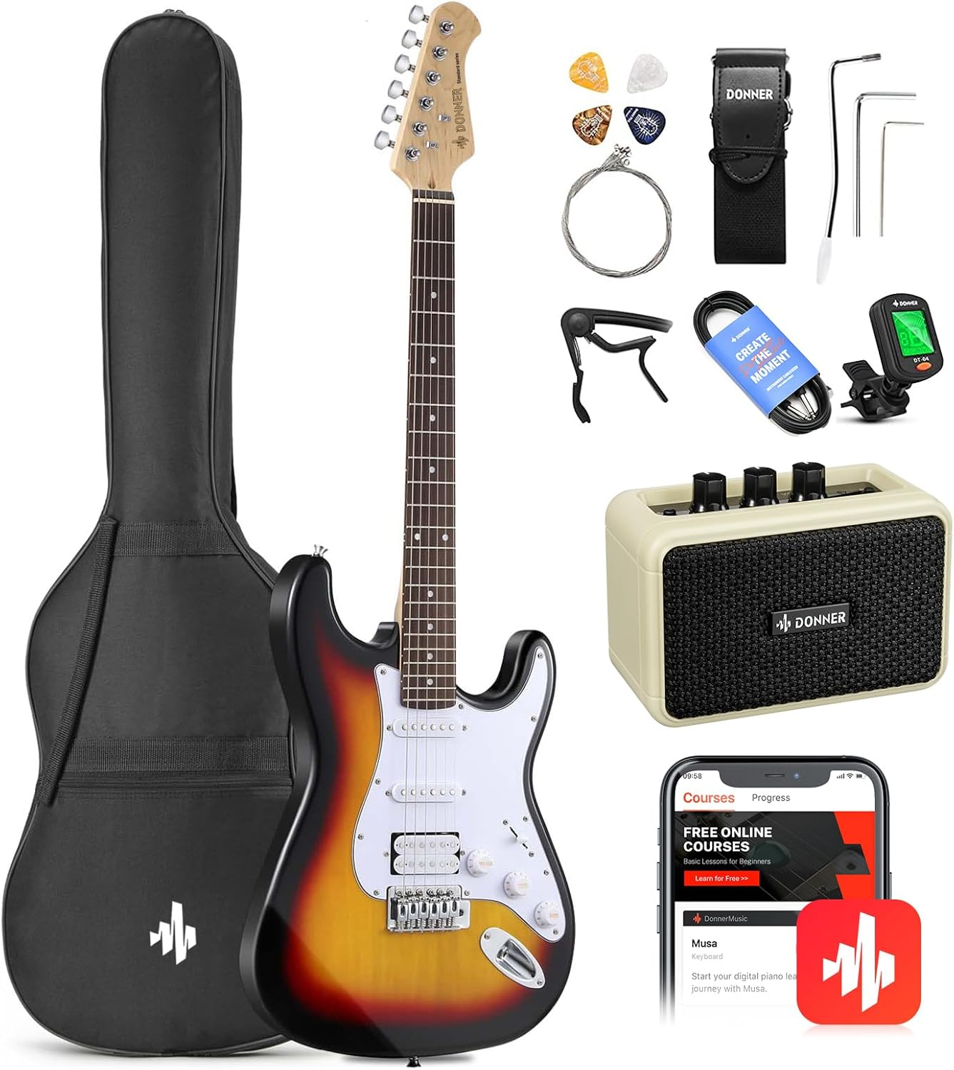 Електрогітара Donner DST-100 Sunburst (2163896365)