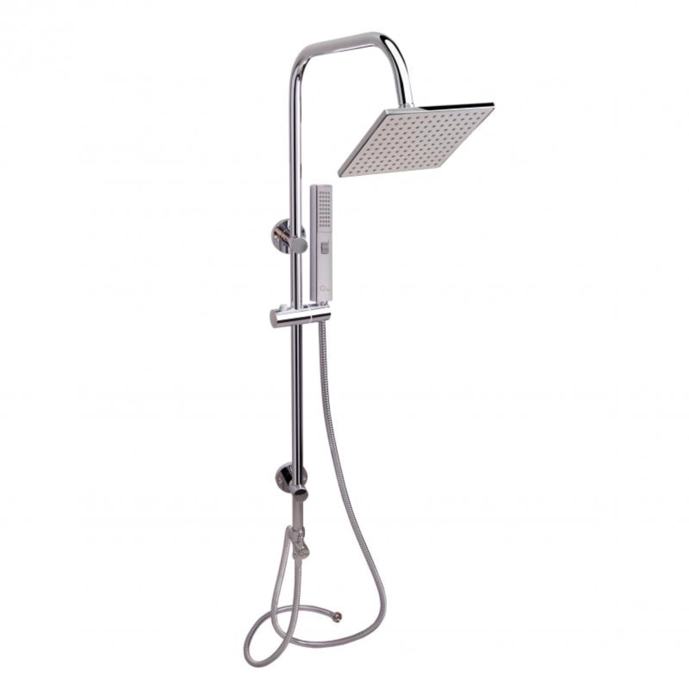 Душевая стойка универсальная Qtap Plava Chrome прямоугольная на два потребителя QT1001CRM 1015 мм