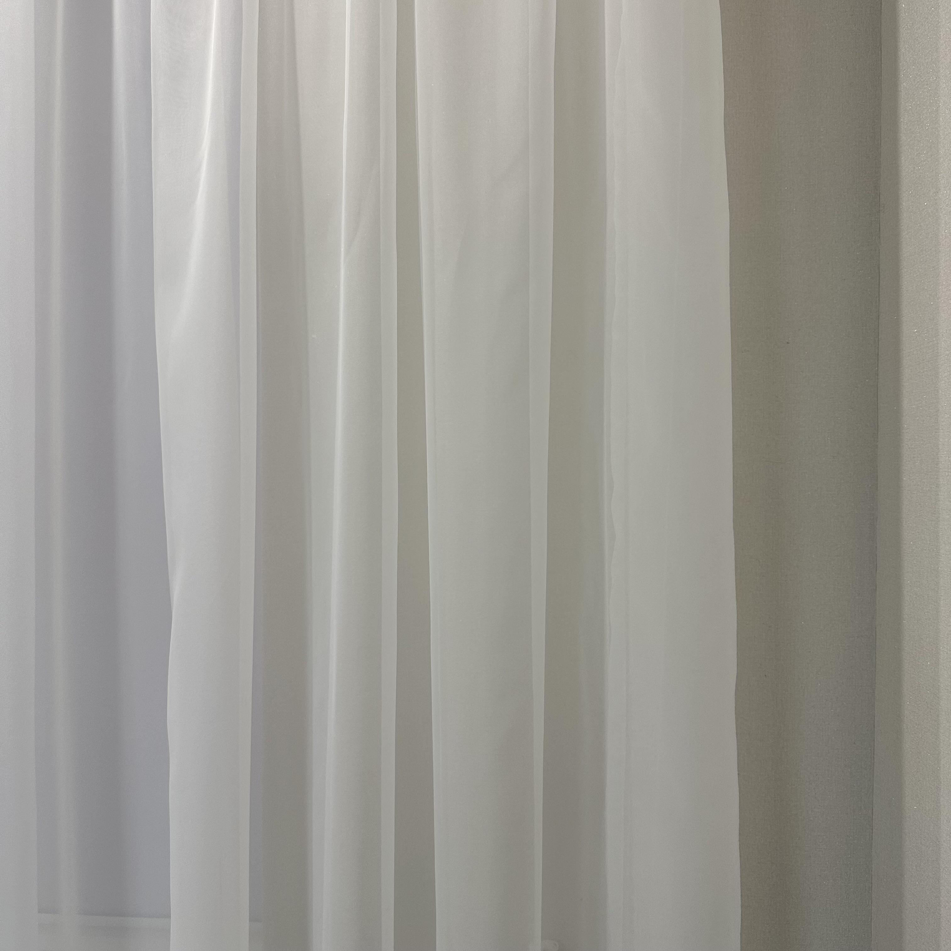 Тюль шифоновий готовий на тасьмі 300х270 см Білий (ТШ-3) - фото 2 Тюль шифоновий готовий на тасьмі 300х270 см Білий (ТШ-3) - фото 2