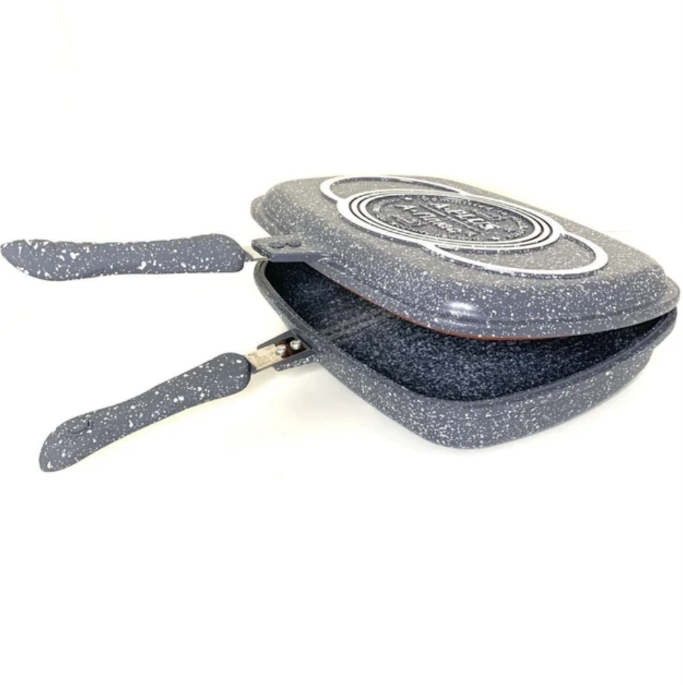 Сковорода гриль A-PLUS FP-1502 двостороння з мармуровим покриттям 32 см (UNQQ-002)