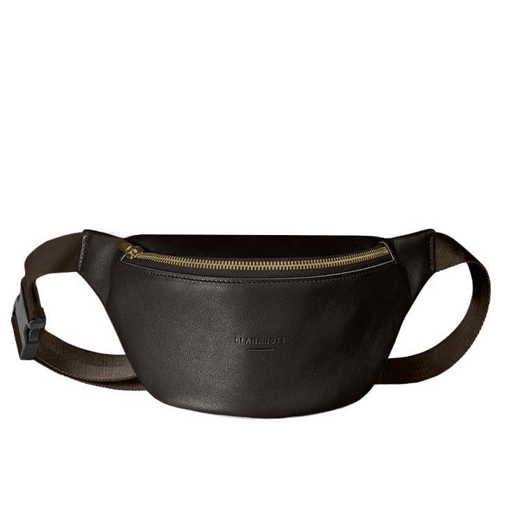 Поясна сумка-бананка шкіряна Kanny Темно-коричневий (A-028815) Поясна сумка-бананка шкіряна Kanny Темно-коричневий (A-028815)