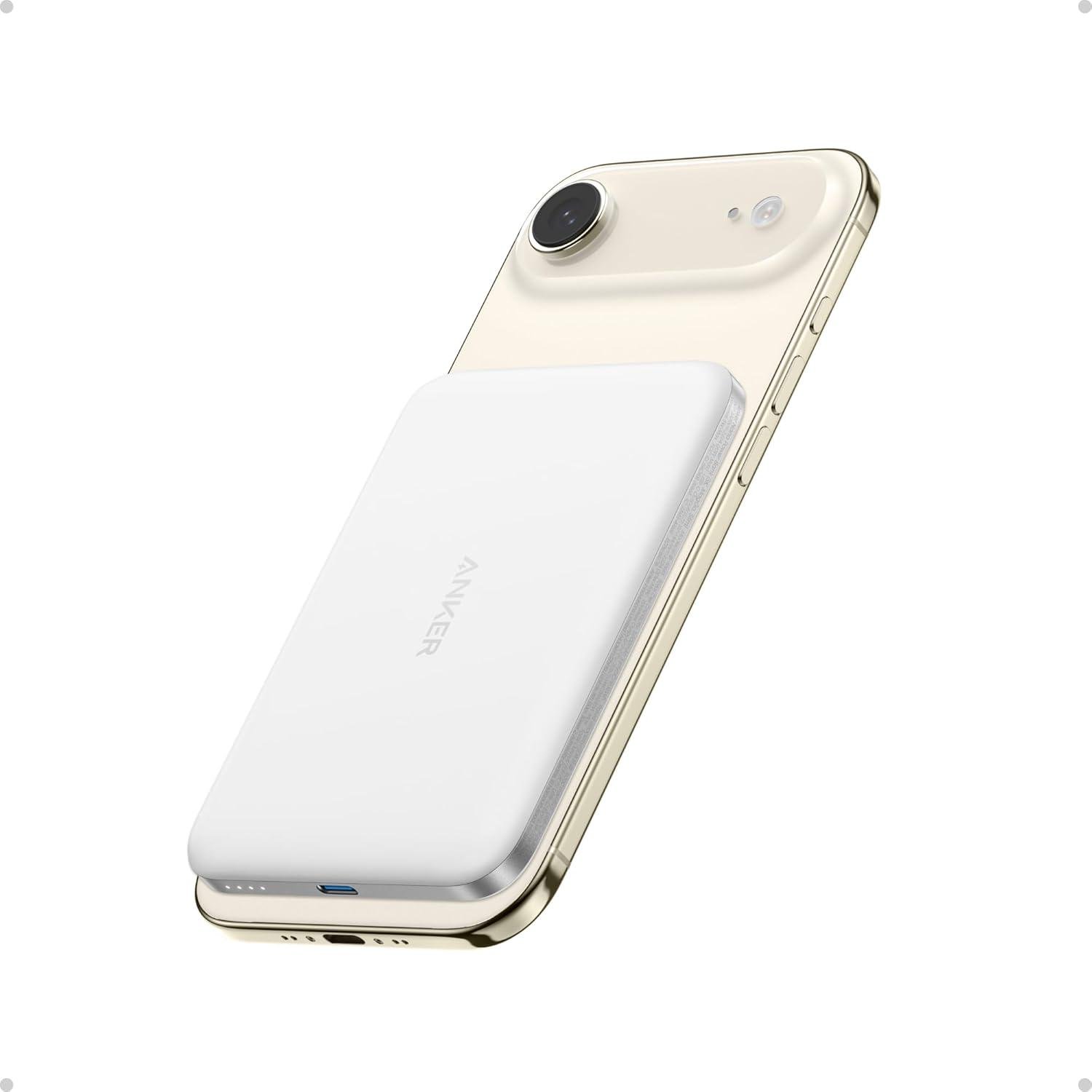 Повербанк магнитный Anker Nano Ultra-Slim 5000 mAh MagGo Qi2 15W Ultra-Fast MagSafe White Повербанк магнитный Anker Nano Ultra-Slim 5000 mAh MagGo Qi2 15W Ultra-Fast MagSafe White