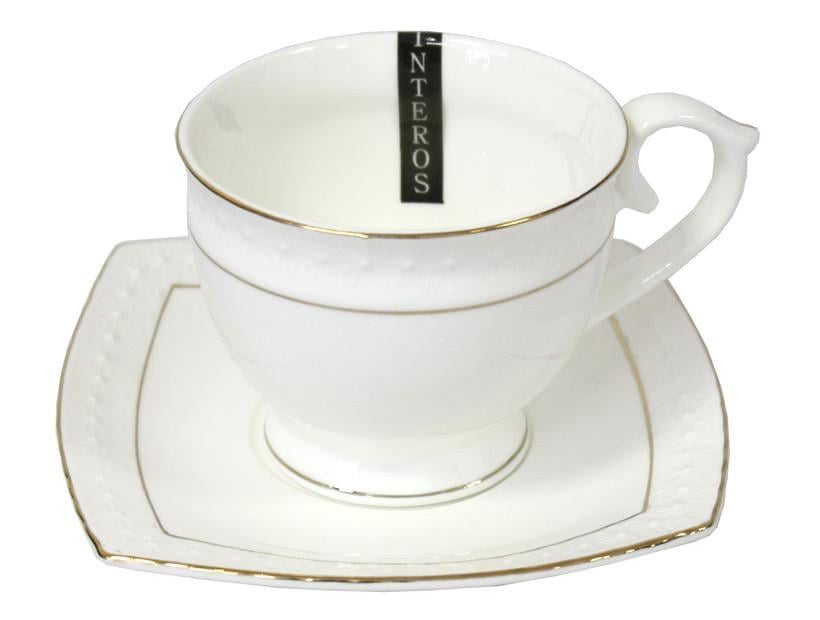 Чашка фарфоровая Interos Снежная Королева с блюдцем 280 мл Белый (506710-А) Чашка фарфоровая Interos Снежная Королева с блюдцем 280 мл Белый (506710-А)