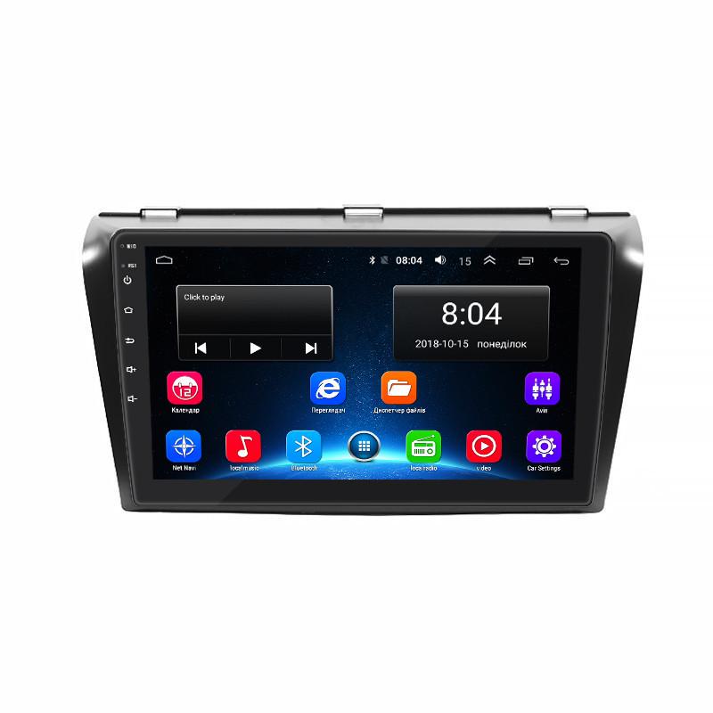 Автомагнитола штатная Lesko для Mazda 3 I BK рестайлинг 2006-2009 9" 2/32Gb Wi-Fi GPS Base MOB