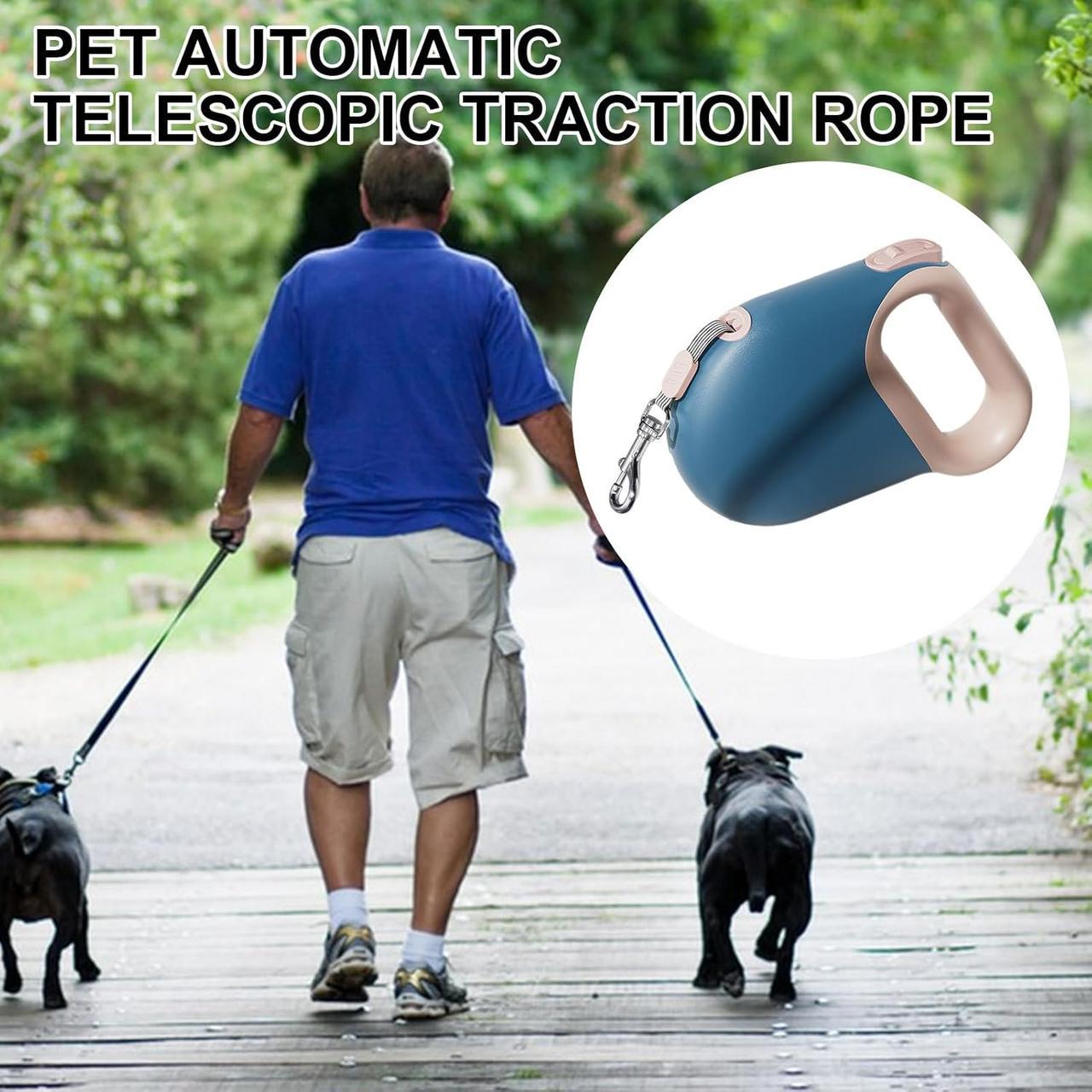 Поводок-рулетка для выгула собак Kimpets 5 м Голубой (2451728614) - фото 7