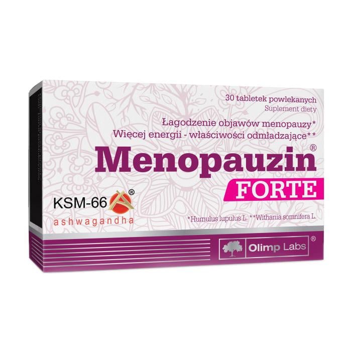 Комплекс для женщин при менопаузе с изофлавоном сои 60 мг и ашвагандой Olimp Menopauzin Forte 30 табл.